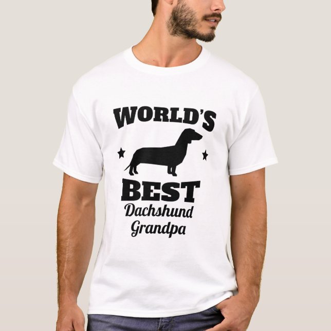 Camiseta Vovô do Dachshund dos mundos o melhor (Frente)