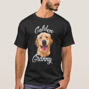 Camiseta Vovó do Golden Retriever Para Mulheres Mãe Cachorr