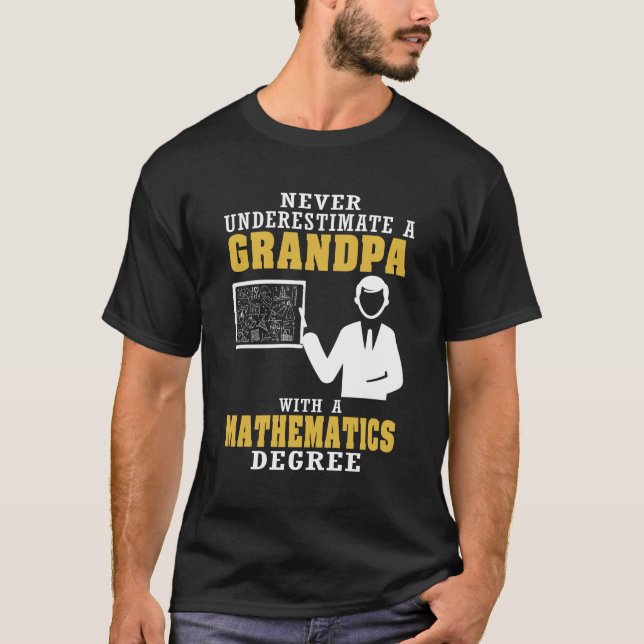 Camiseta Vovô do grau da matemática (Frente)