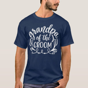 Camiseta Vovô Do Groom Matching Wedding e Bac