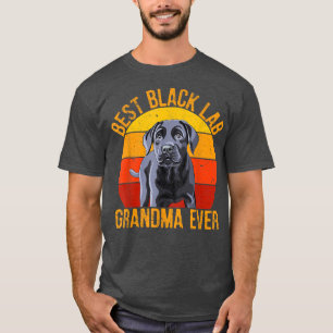 Camiseta Vovó do laboratório negro Labrador Retriever Vinta
