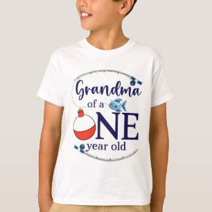 Camiseta Vovó do Menino da Grande Pescaria Primeiro Anivers