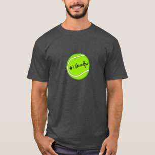 Camiseta Vovô do número um na bola de tênis