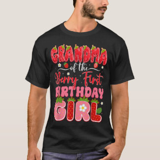 Camiseta Vovó Do Primeiro Aniversário Da Bela Fruta