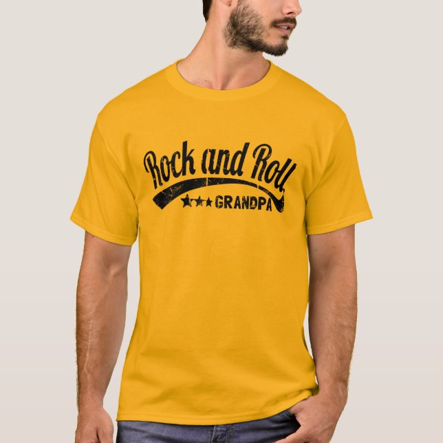 Camiseta vovô do rock and roll (Frente)