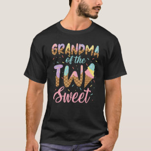 Camiseta Vovó Do Sorvete De Garota De Aniversário