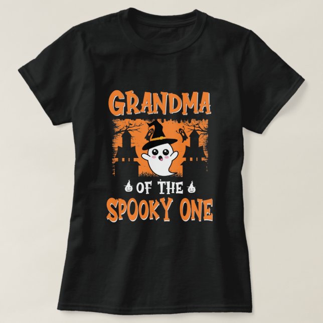 Camiseta Vovó do Spooky One, primeiro aniversario Halloween (Frente do Design)