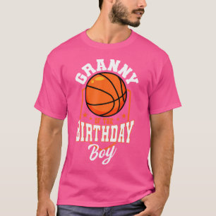 Camiseta Vovó Do Tema De Basquete Birthday Boy Bday Bday P