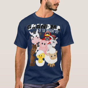 Camiseta Vovó Do Tema De Fazenda Do Garoto De Aniversário