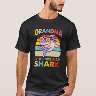 Camiseta Vovó Do Tubarão Engraçado De Aniversário
