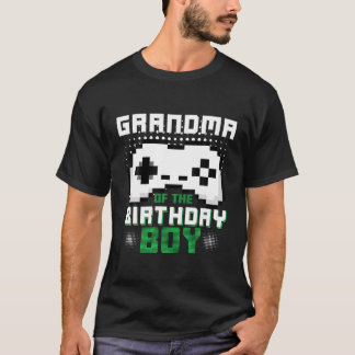 Camiseta Vovó Do Vídeo De Combinação Da Família Birthday Bo