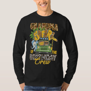 Camiseta Vovó Do Zoológico Da Tripulação De Aniversário Os