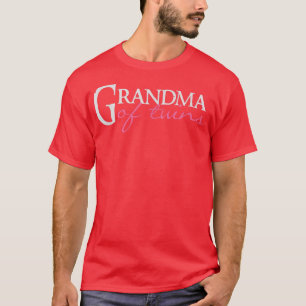 Camiseta Vovó dos Gêmeos Orgulhosos Twitam Palavras Avós
