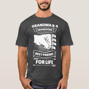 Camiseta vovó e 4 netos melhores amigos para a vovó