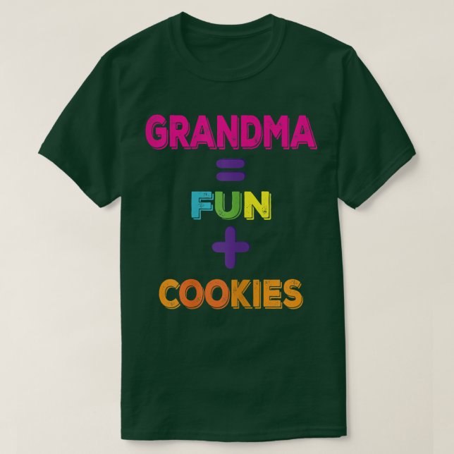 Camiseta Vovó é igual a diversão e biscoitos (Frente do Design)