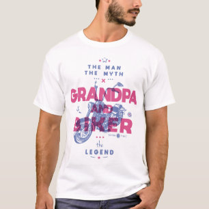 Camiseta Vovô e moto o homem mito a lenda
