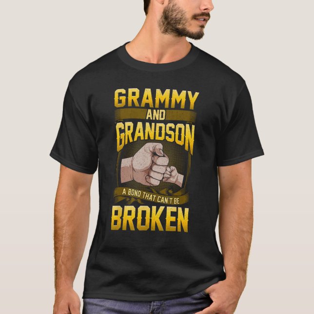 Camiseta Vovô e neto Um Bond que não pode ser quebrado (Frente)