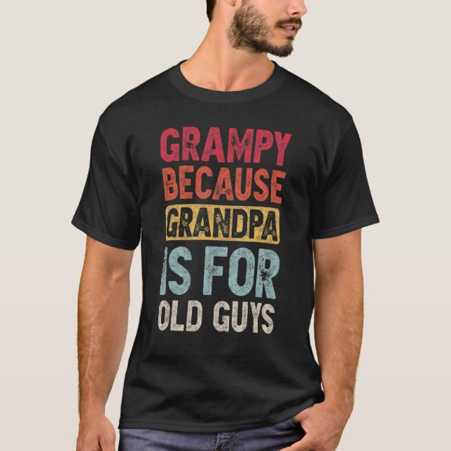 Camiseta Vovô É Vovô Para Caras Velhas Retro G (Frente)
