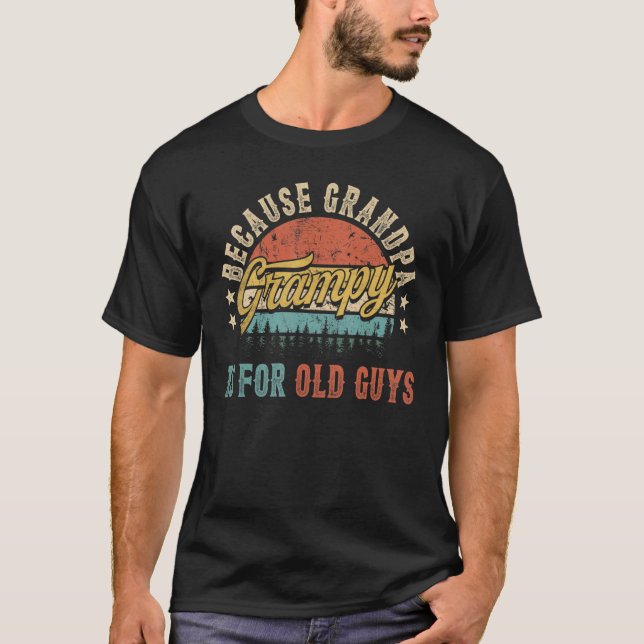 Camiseta Vovô É Vovô Para Caras Velhas Retro G (Frente)