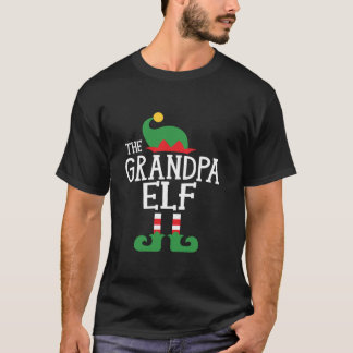 Camiseta Vovô Elf Familiar Festa de Natal Topo