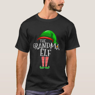 Camiseta Vovó Elf Grupo de Natal Correspondente T Shir