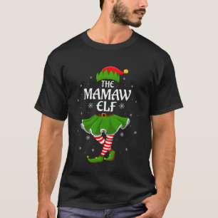 Camiseta Vovó Elfa Natal Família Garotas Mulheres Tropa do 