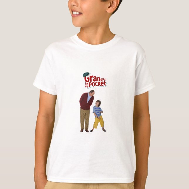 Camiseta Vovô em meu bolso - vovô e Jason (Frente)