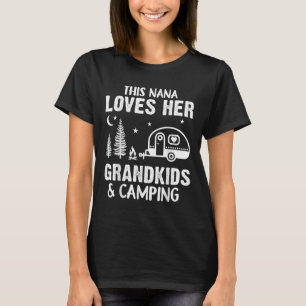 Camiseta Vovó engraçada acampando netos ama acampamento da