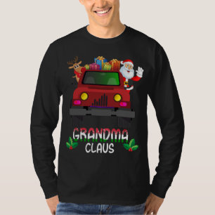 Camiseta Vovó Engraçada Claus Caminhão de Natal Papai Noel
