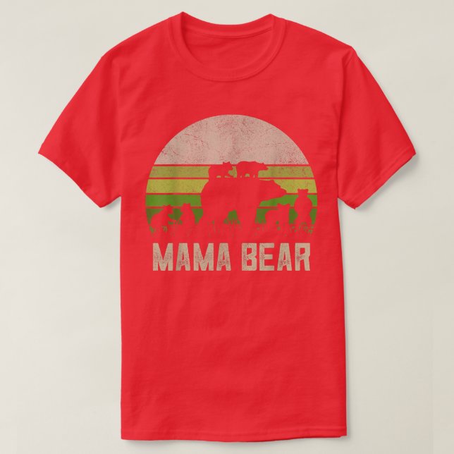 Camiseta Vovó engraçada do vovô, 6 filhotes da mamãe Bear V (Frente do Design)