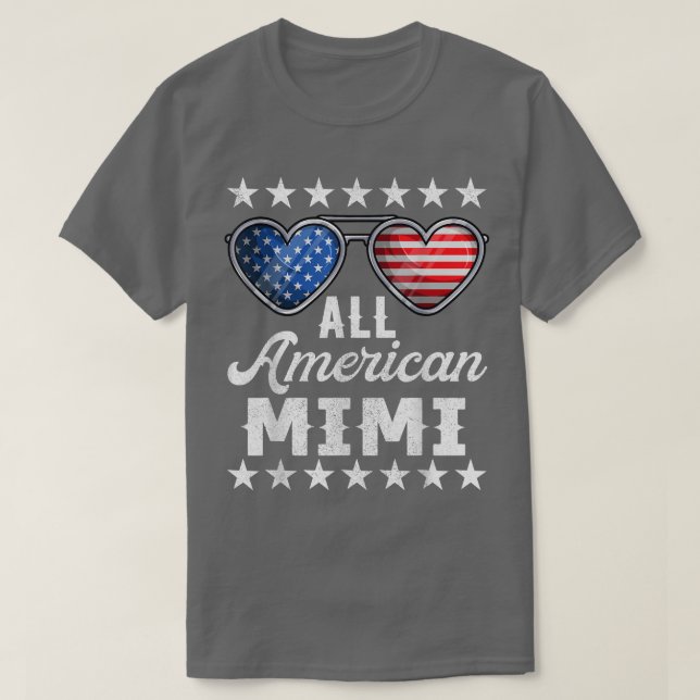 Camiseta Vovó Engraçada Quarto De Julho, Todas Americanas (Frente do Design)