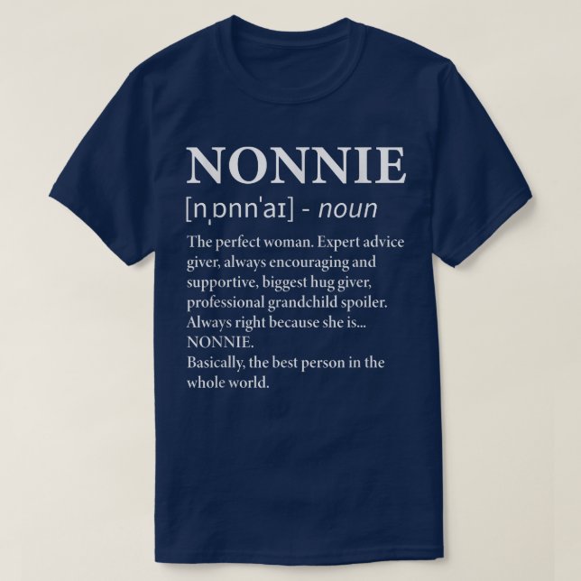 Camiseta Vovó Engraçado de Definição Nona  (Frente do Design)