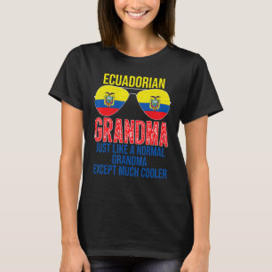 Camiseta Vovó equatoriana Sinalizador Equador Óculos de sol