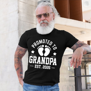 Camiseta Vovô Est. 2026, Anúncio de Gravidez Vovô