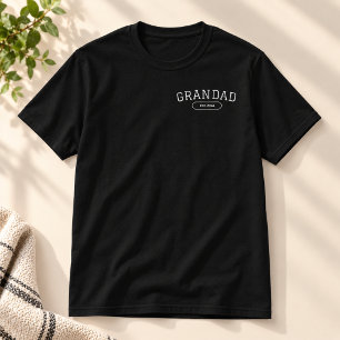 Camiseta Vovô Estabelecido Novo Presente para Vovô