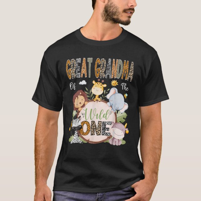 Camiseta Vovó excelente Da Selvagem De Um primeiro aniversa (Frente)