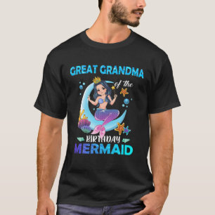 Camiseta Vovó excelente Da Sereia De Aniversário Que Corr