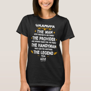 Camiseta Vovô Família Cote EUA Cidade Azle Texas