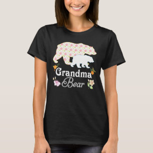 Camiseta Vovó Floral Urso Flor, Mamãe da Família Cuja Famíl