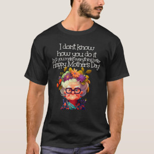 Camiseta Vovó florida para Feliz Dia das Mães