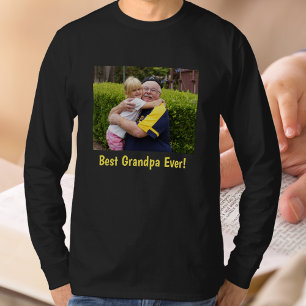 Camiseta Vovô Foto de T-Shirt Pai de Natal