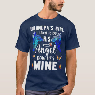 Camiseta Vovô Garota Que Eu Costumava Ser Seu Anjo Agora É