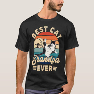 Camiseta Vovô Gato Melhor Vovô Gato de Todos Soco de Pata