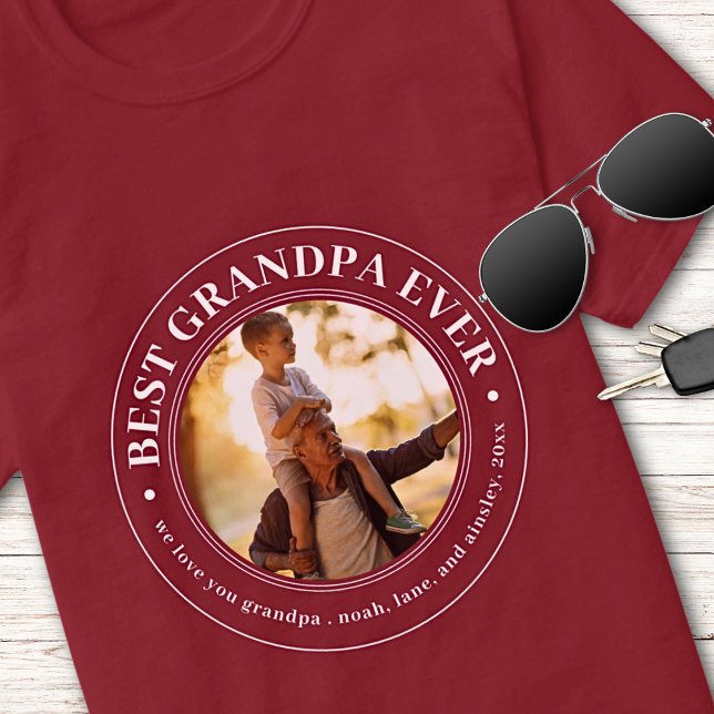 Camiseta Vovô Gift Te Ama Papai Melhor Avô Alguma Foto (Criador carregado)