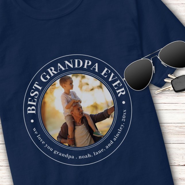 Camiseta Vovô Gift Te Ama Papai Melhor Avô Alguma Foto (Criador carregado)