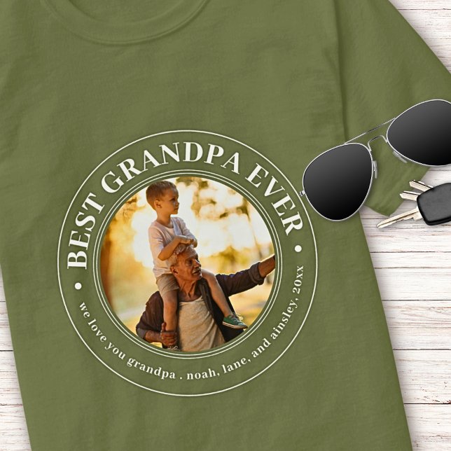 Camiseta Vovô Gift Te Ama Papai Melhor Avô Alguma Foto (Criador carregado)
