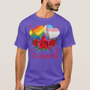 Camiseta Vovó Gratuita Abraços Orgulhosos Sinalizador LGBT