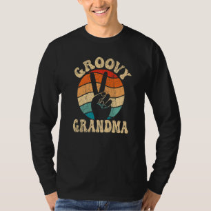Camiseta Vovó Groovy Estética dos Anos 70 Nostalgia 1970 Re