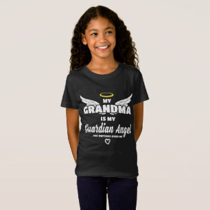 Camiseta Vovó Guardian Angel cuida de mim na memória