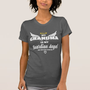 Camiseta Vovó Guardian Angel cuida de mim na memória